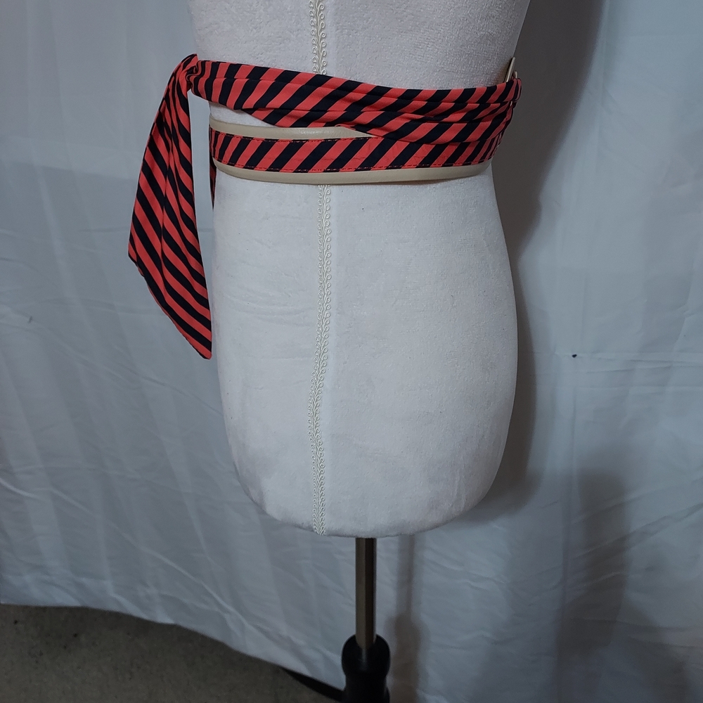 Talbots Striped Pink and Black Belt - Picture 3 of 7